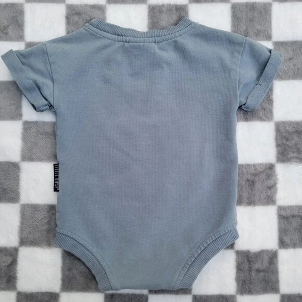 Little Bipsy Front Pocket Short Sleeve Bodysuit Boys 3-6m‎ French Terry Cotton
